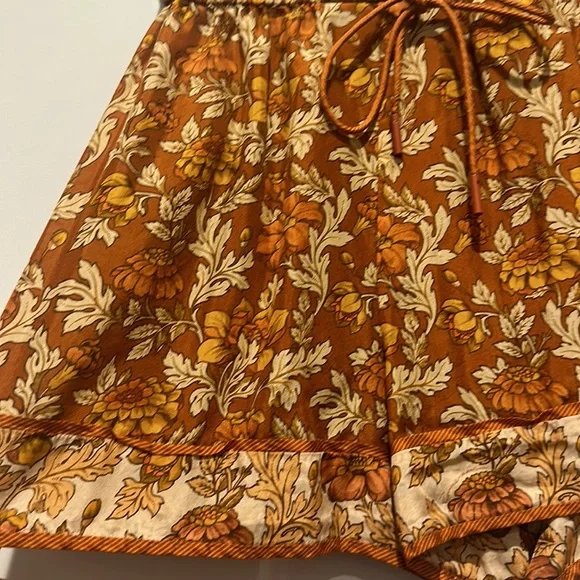 Zimmermann Andie Relaxed Silk Short- Terracotta Floral